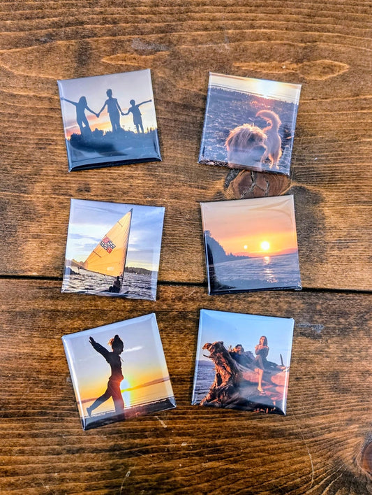 Custom Photo Magnets 2x2" || Set of 6